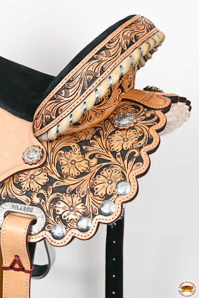 Flex Tree Western Horse Saddle American Leather Trail Barrel By Hilason