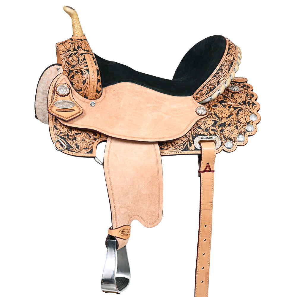 Flex Tree Western Horse Saddle American Leather Trail Barrel By Hilason