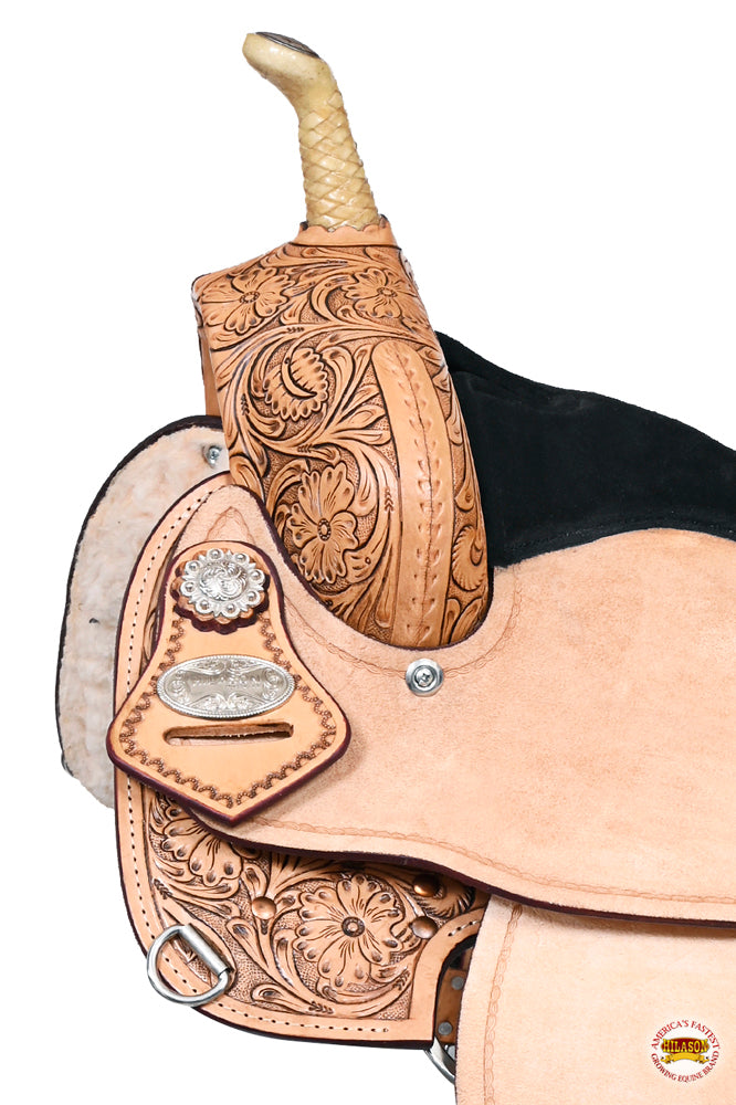 Flex Tree Western Horse Saddle American Leather Trail Barrel By Hilason