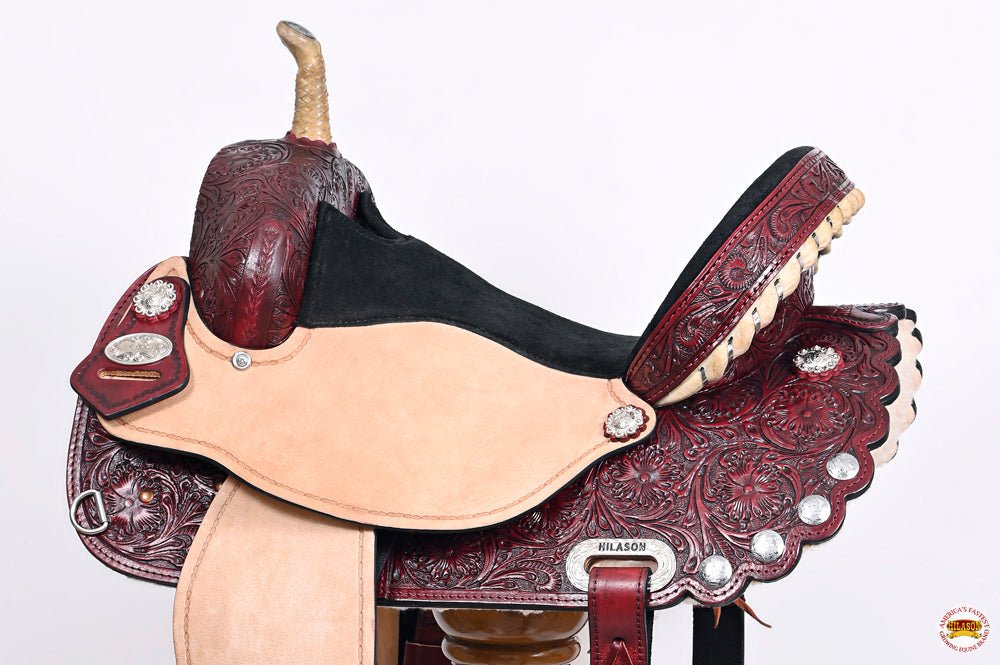 Flex Tree Western Horse Saddle American Leather Trail Barrel By Hilason