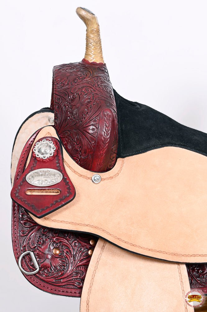 Flex Tree Western Horse Saddle American Leather Trail Barrel By Hilason