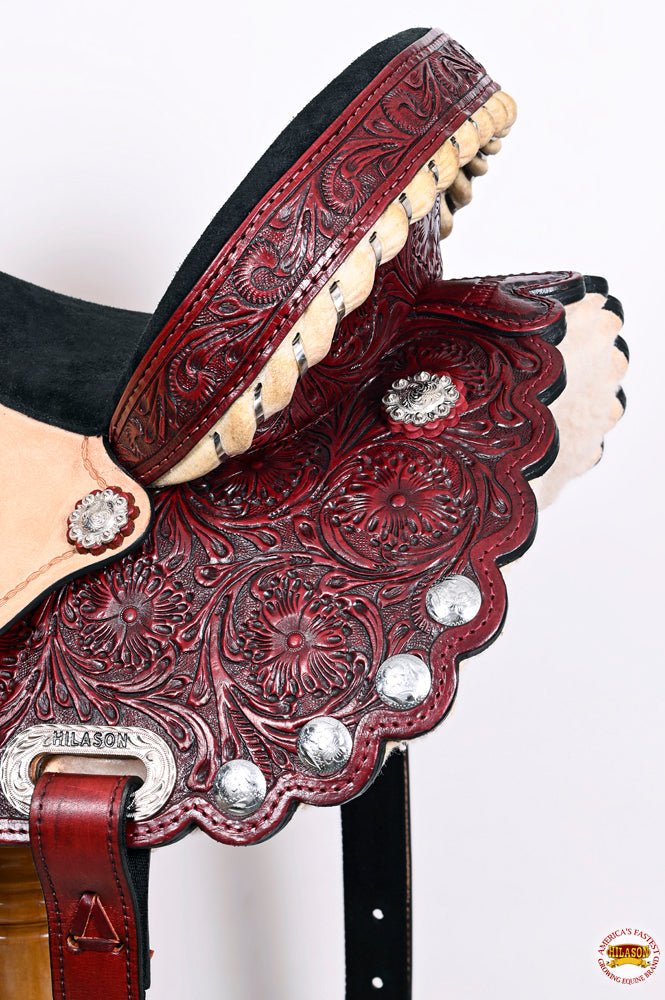 Flex Tree Western Horse Saddle American Leather Trail Barrel By Hilason