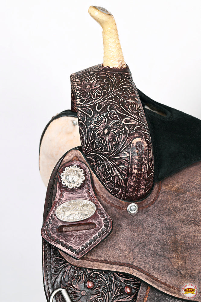 Flex Tree Western Horse Saddle American Leather Trail Barrel By Hilason