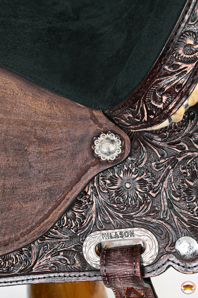 Flex Tree Western Horse Saddle American Leather Trail Barrel By Hilason