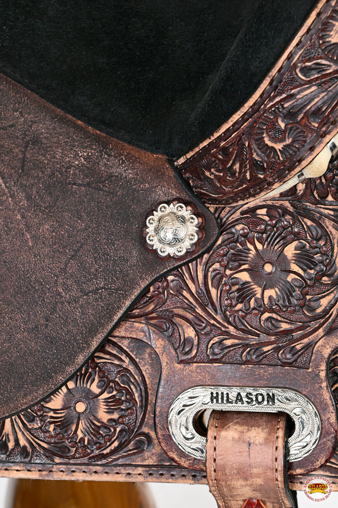Flex Tree Western Horse Saddle American Leather Trail Barrel By Hilason