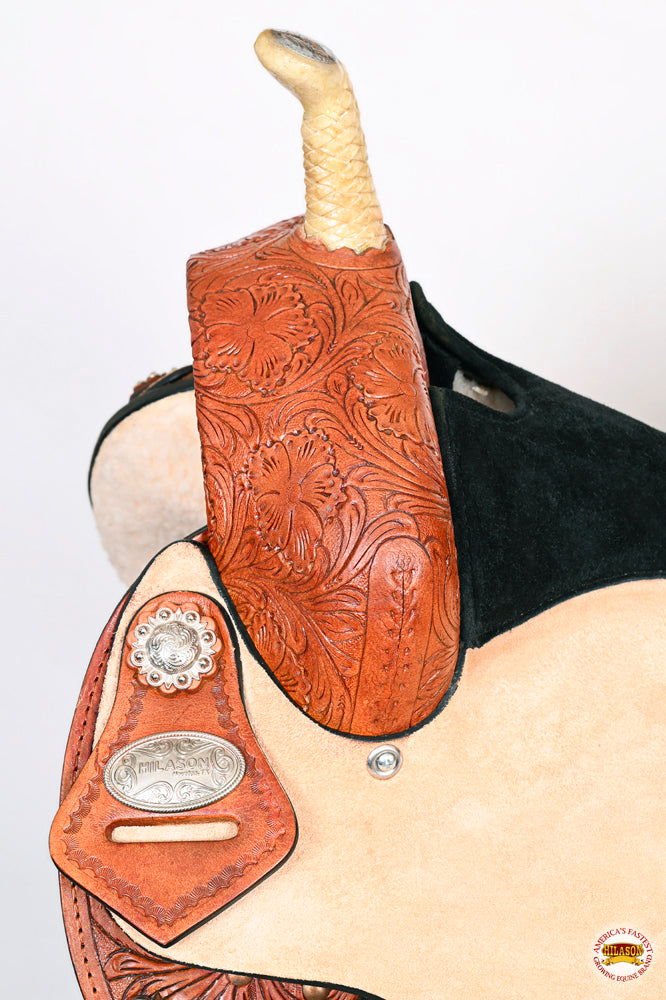 Flex Tree Western Horse Saddle American Leather Trail Barrel By Hilason