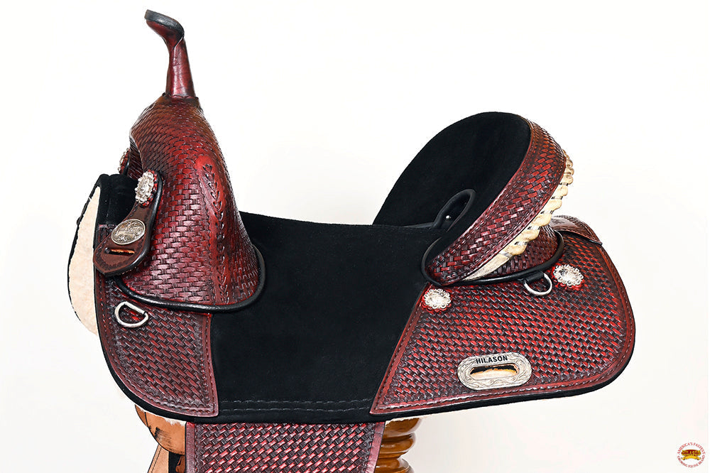 Western Horse Saddle Hilason American Leather Trail Barrel Racing