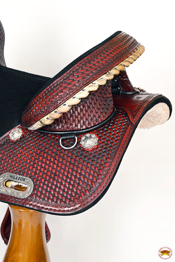 Western Horse Saddle Hilason American Leather Trail Barrel Racing