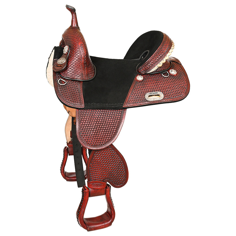 Western Horse Saddle Hilason American Leather Trail Barrel Racing