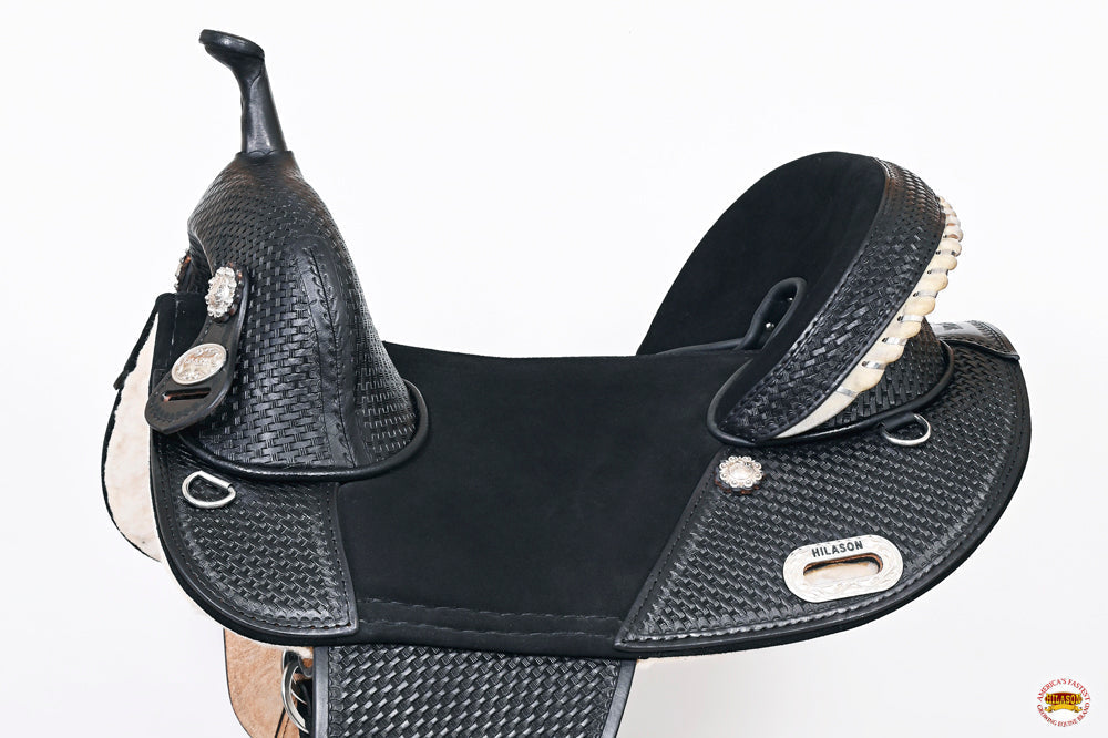 Hilason Western American Leather Trail Barrel Racing Horse Saddle