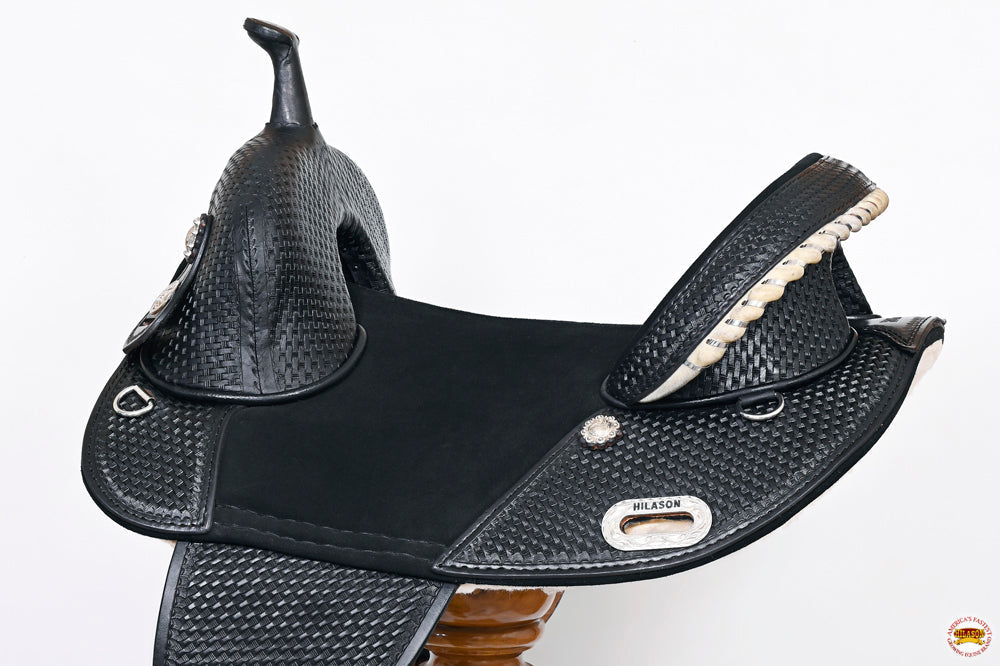 Hilason Western American Leather Trail Barrel Racing Horse Saddle