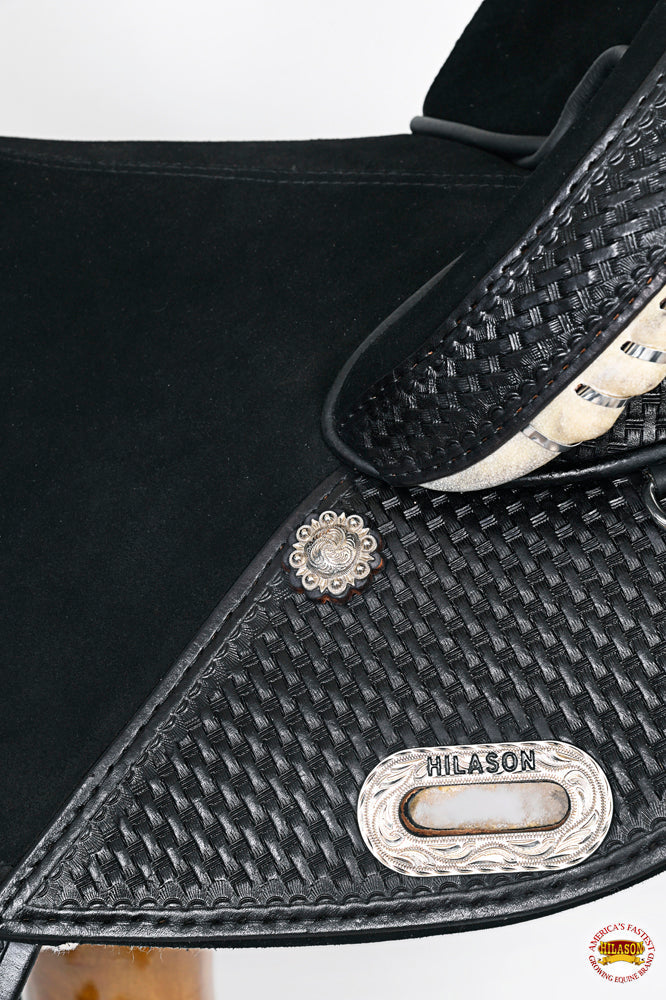 Hilason Western American Leather Trail Barrel Racing Horse Saddle