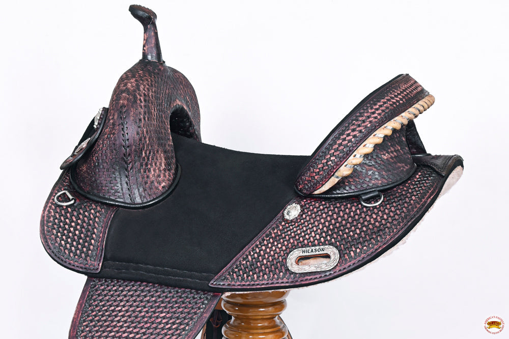 Hilason Western Horse Trail Barrel Racing American Leather Saddle