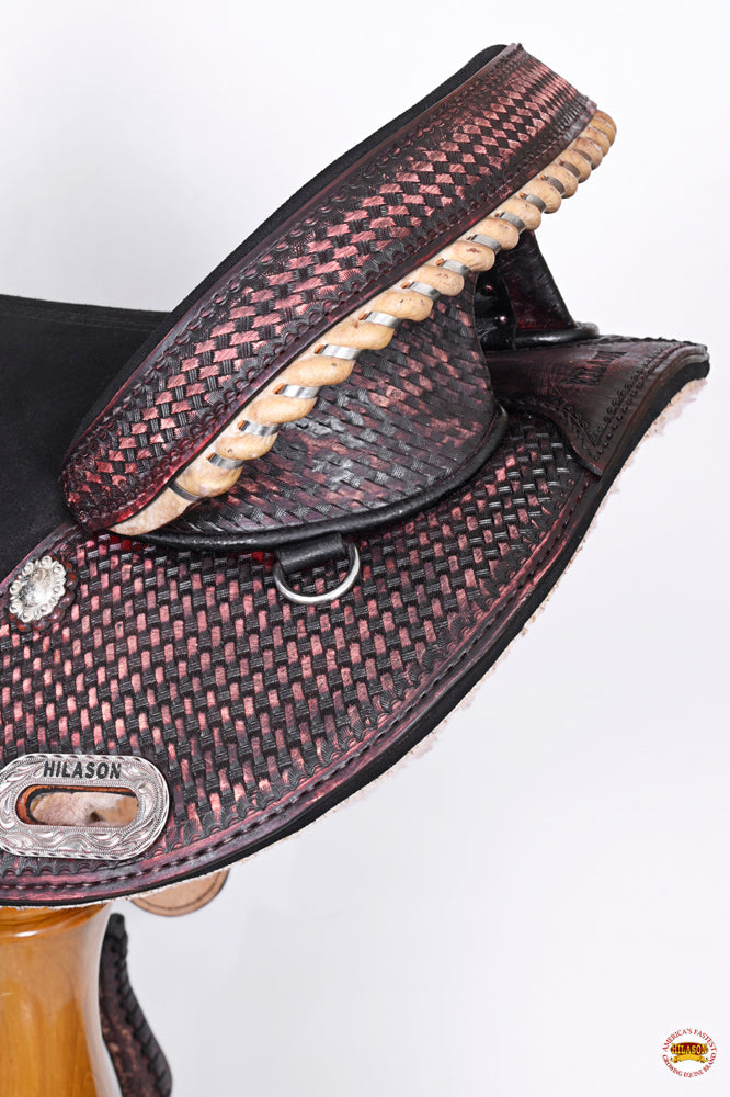 Hilason Western Horse Trail Barrel Racing American Leather Saddle