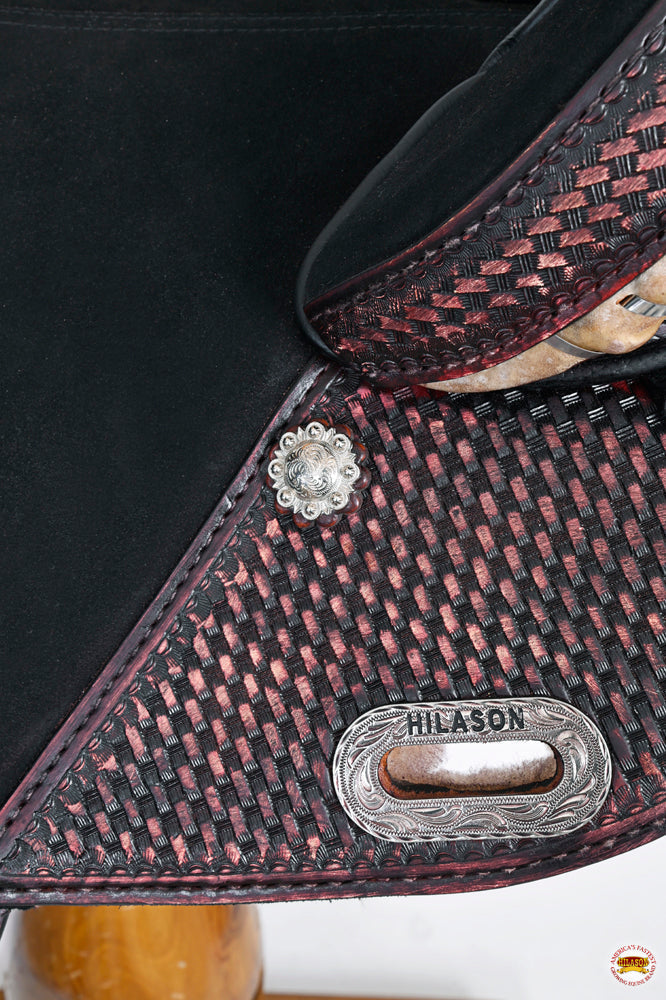 Hilason Western Horse Trail Barrel Racing American Leather Saddle