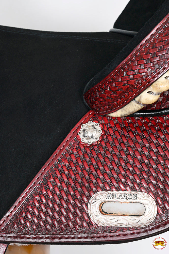 Hilason Western Horse Trail Barrel Racing American Leather Saddle