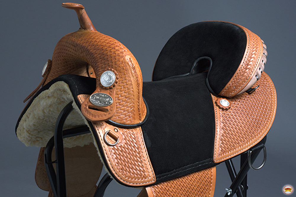 Hilason Western Horse Trail Barrel Racing American Leather Saddle