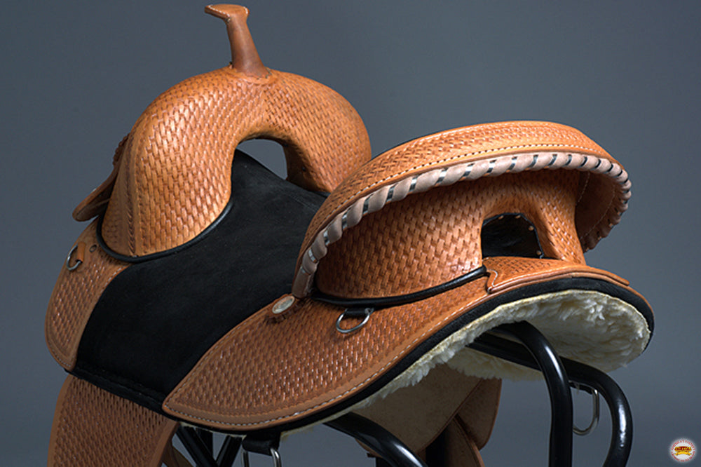 Hilason Western Horse Trail Barrel Racing American Leather Saddle