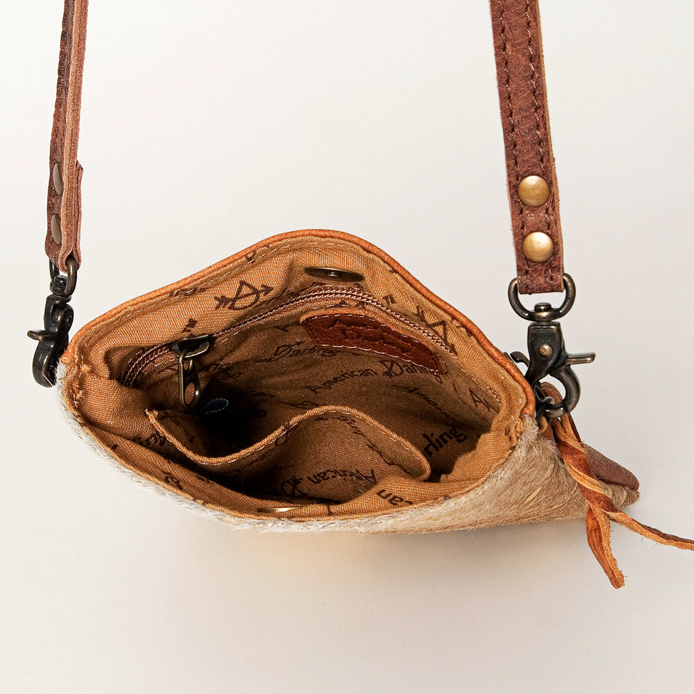 American Darling Cross Body Hair On Genuine Leather Women Bag Western Handbag Purse