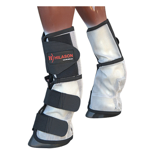 Hilason Uv Protection Arab Horse Size Insects Fly Boots Grey Black