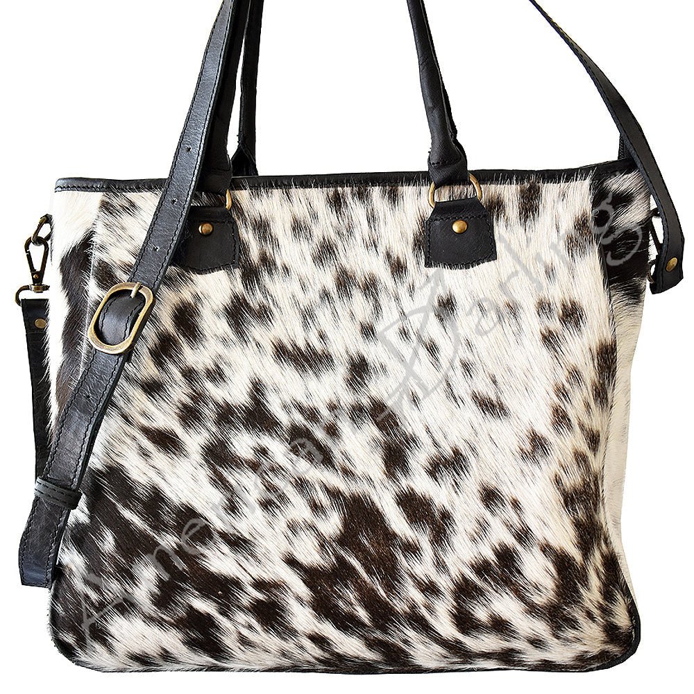 American Darling ADBG201BKW Tote Hair On Genuine Leather Women Bag Western Handbag Purse