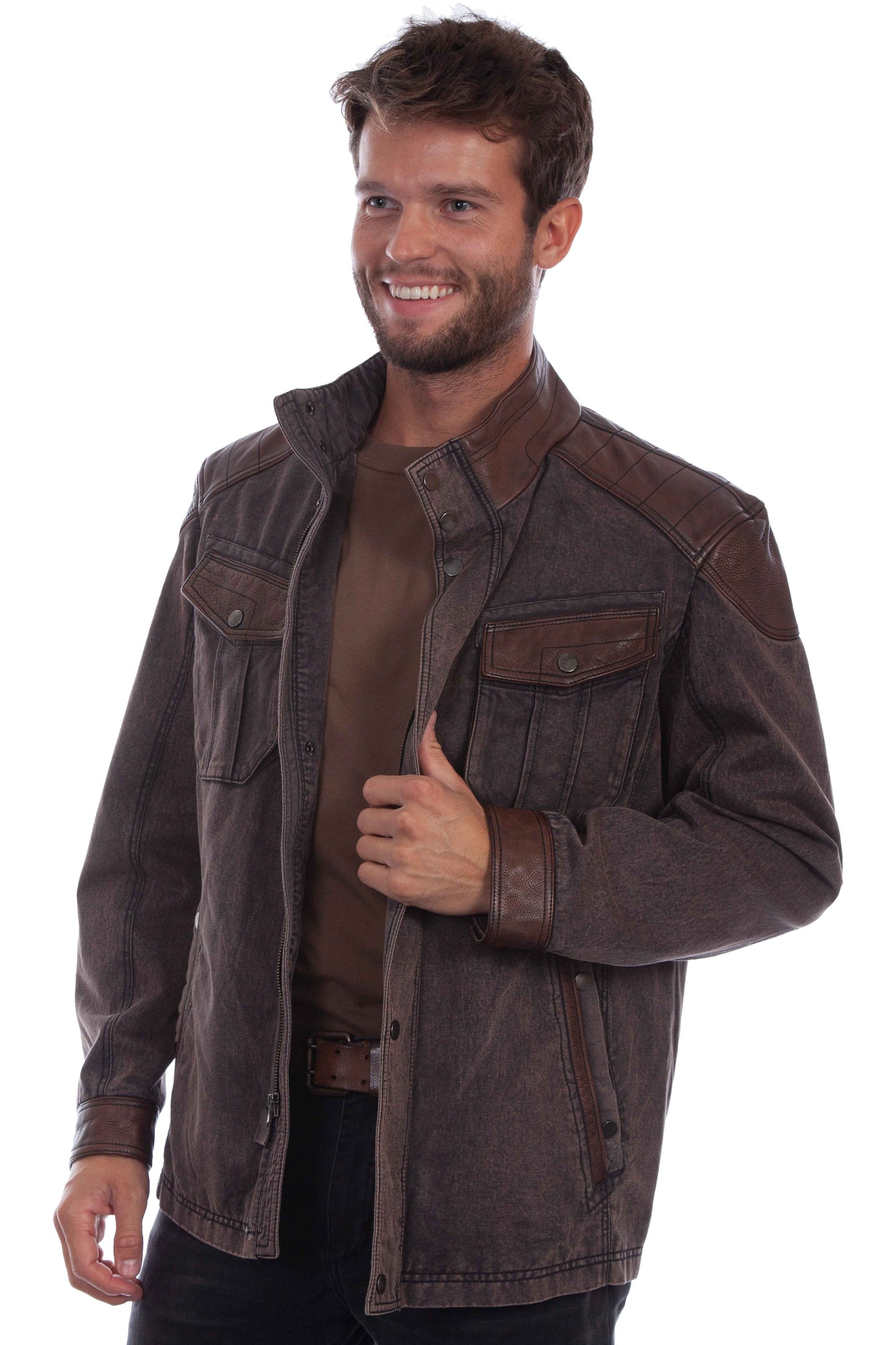Men's Jacket W/canvas - 1089