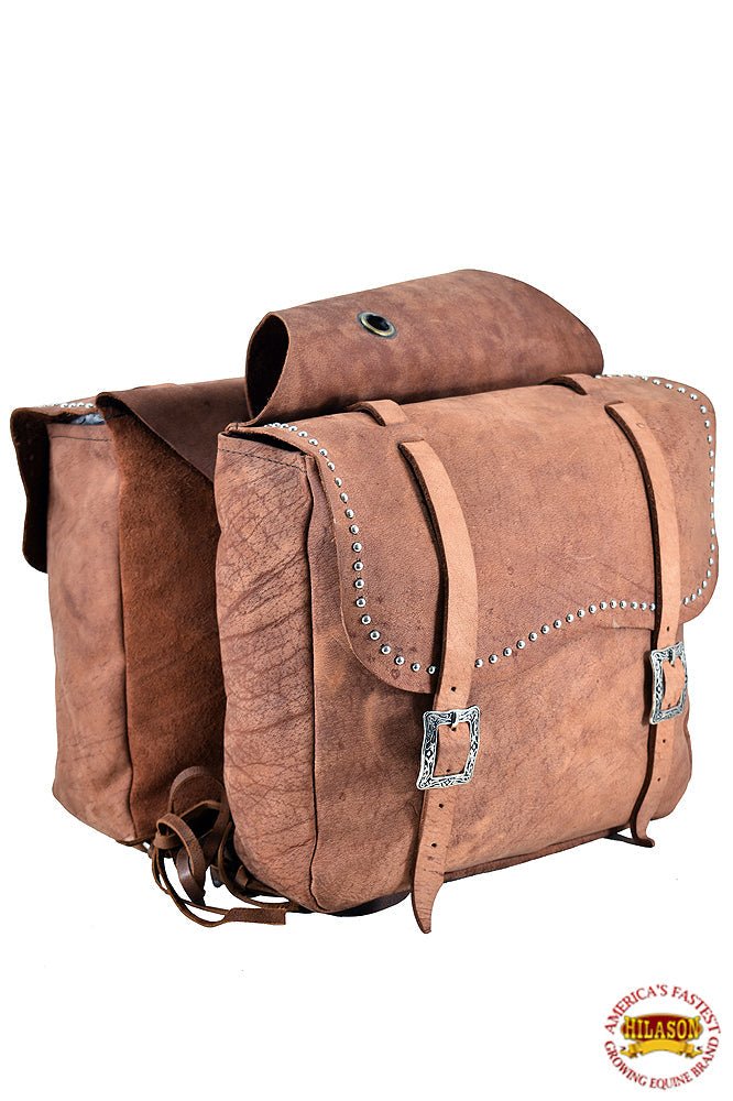 HILASON Western Leather Horse Saddle Bag For Trail