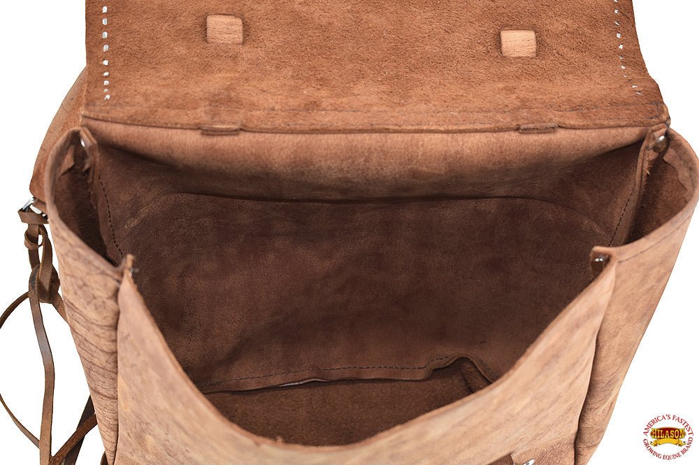 HILASON Western Leather Horse Saddle Bag For Trail
