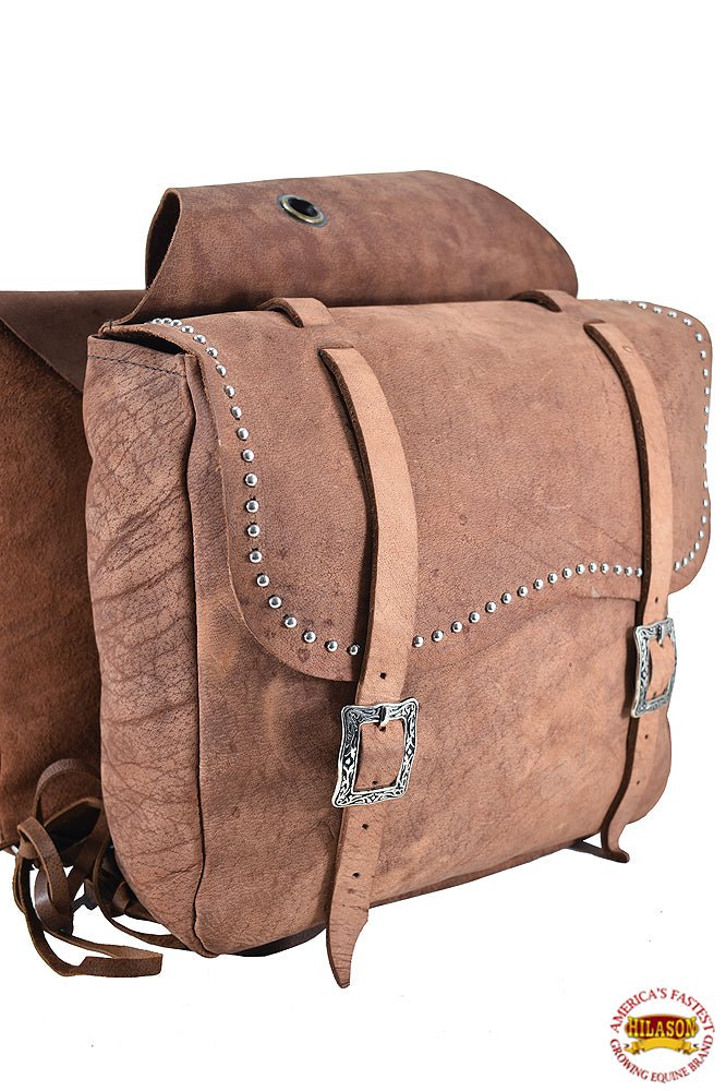 HILASON Western Leather Horse Saddle Bag For Trail