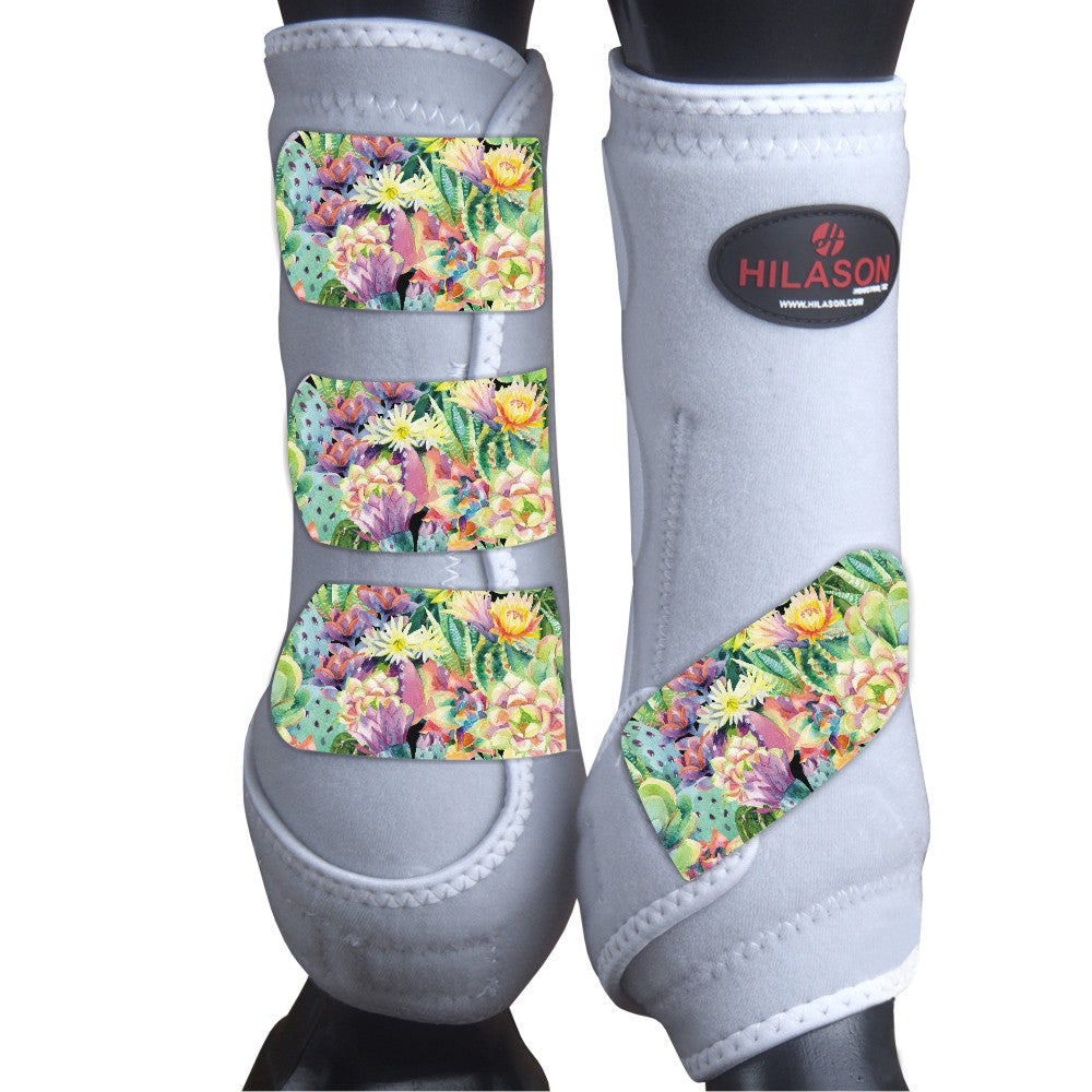 Xl - Hilason Horse Medicine Sports Boots Rear Hind Leg White