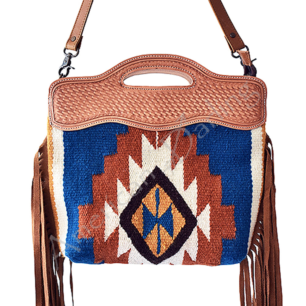 American Darling ADBG265 Clutch Saddle Blanket Genuine Leather Women Bag Western Handbag Purse