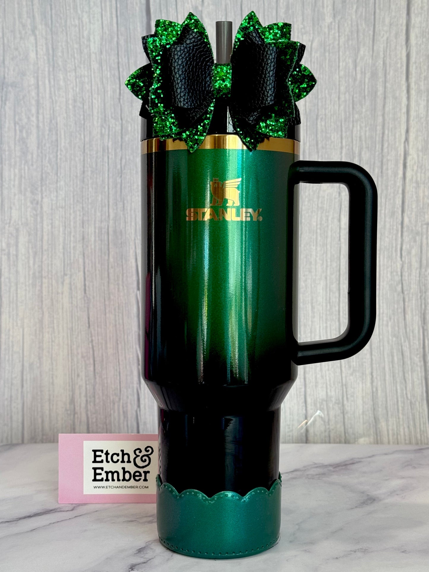 Green Shimmer Scallop Tumbler Boot