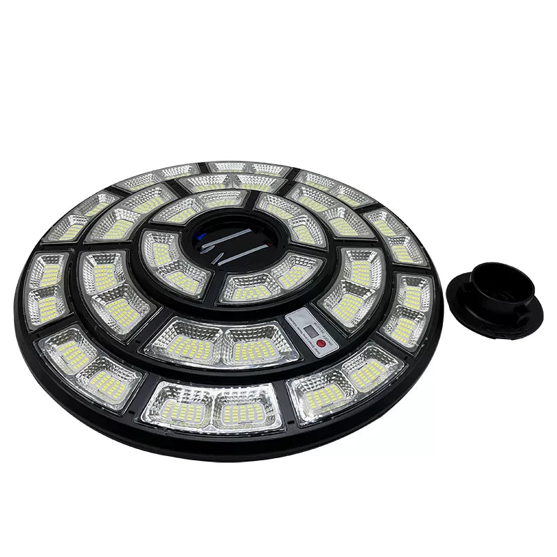2500W Solar Outdoor Light Round 360° Wide Angle UFO Garden Pole And Wall Street Lights with Remote