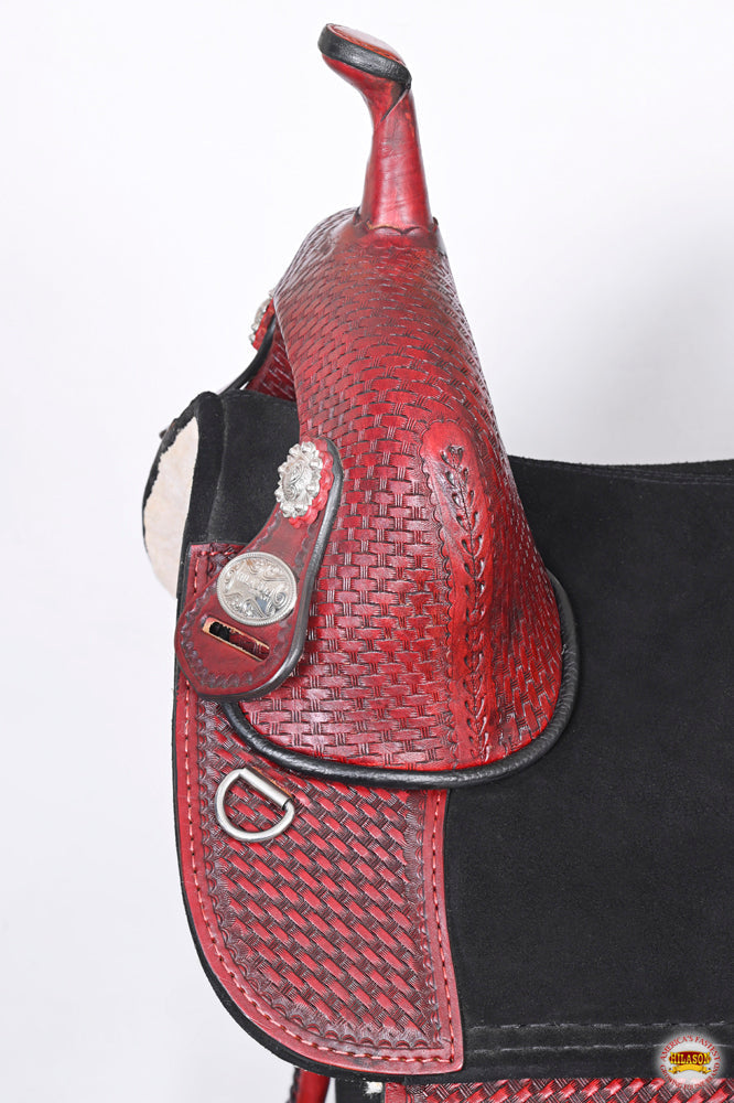 Western Horse Saddle Hilason Treeless American Leather Trail Barrel Tack