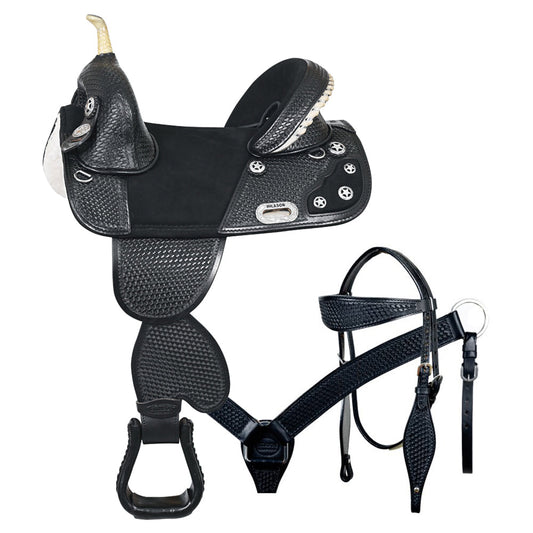 Hilason Western Horse Saddle Treeless American Leather Trail Barrel Tack