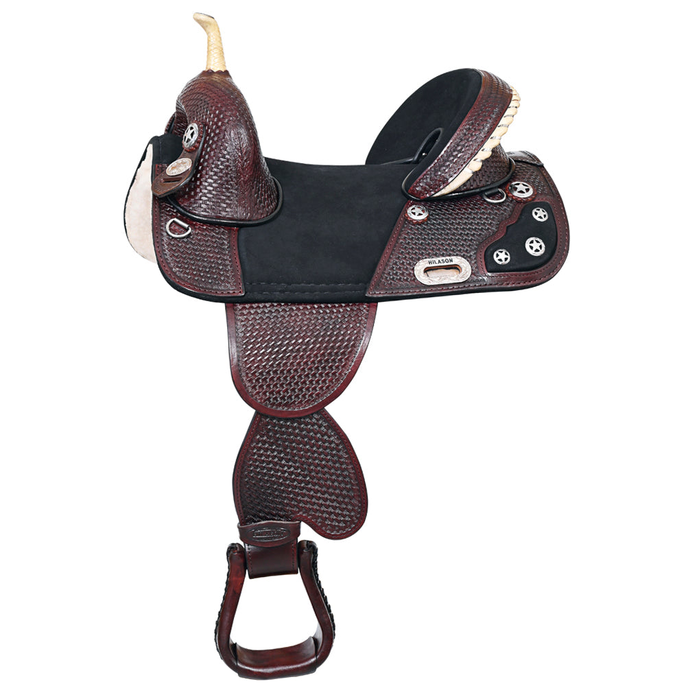 Hilason Western Horse Saddle Treeless American Leather Trail Barrel Tack