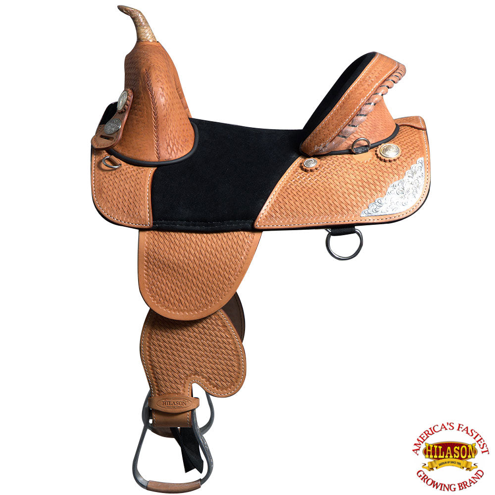 Hilason Western Horse Saddle Treeless American Leather Trail Barrel Tack