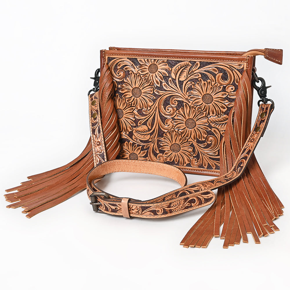 American Darling Hand Tooled Genuine Leather Women Bag Western Handbag Purse