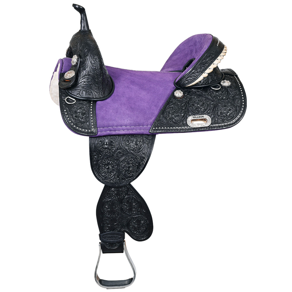 15 In Hilason Western Horse Saddle American Leather Trail Barrel Racing