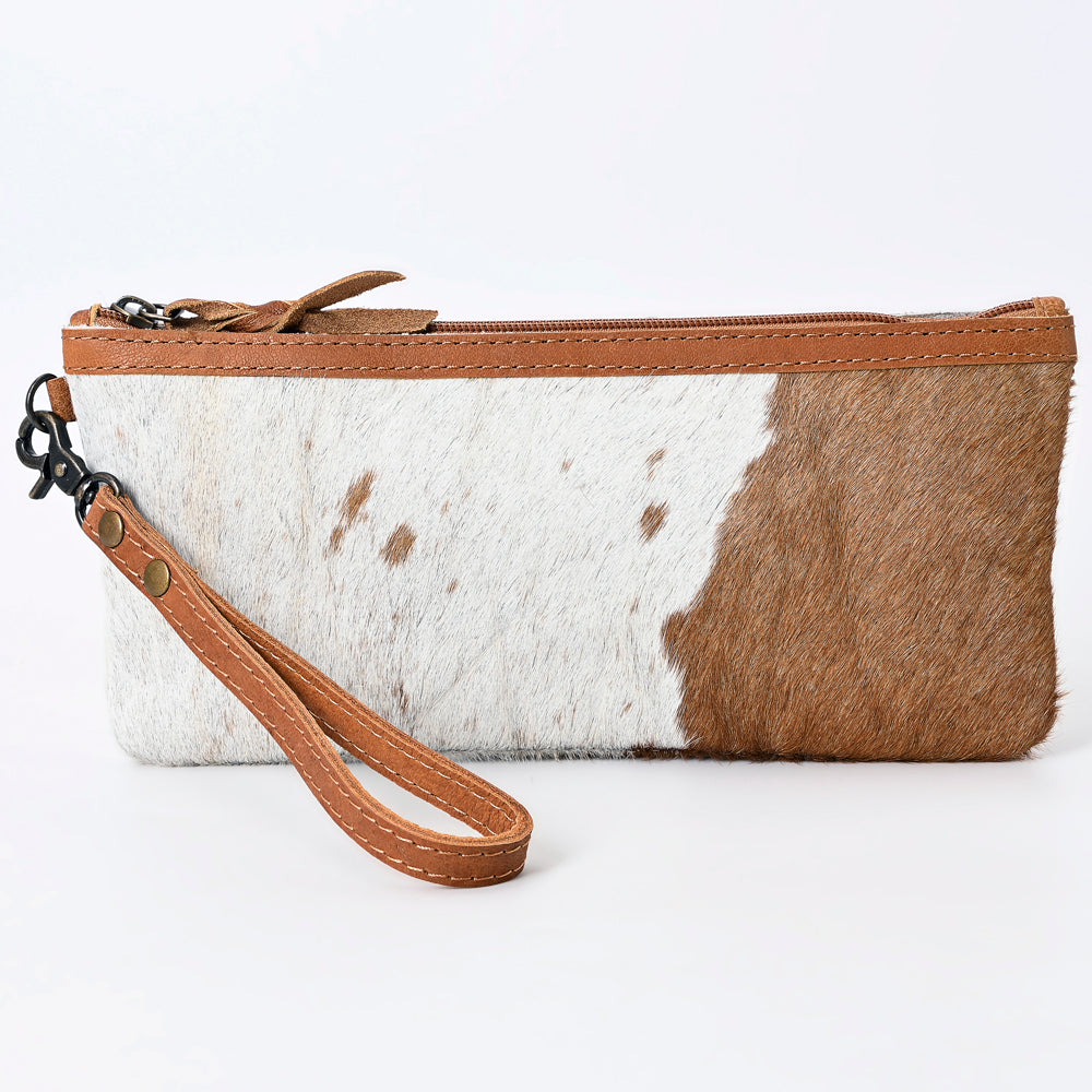 American Darling ADBG344TAW Wristlet Hair On Genuine Leather Women Bag Western Handbag Purse