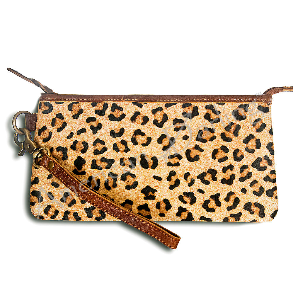 American Darling ADBG344CHE Wristlet Hair On Genuine Leather Women Bag Western Handbag Purse