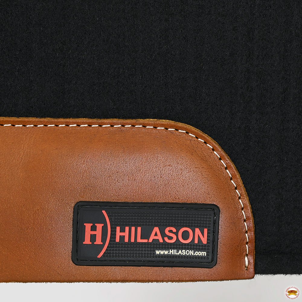 32X32Â  Hilason Western Contoured Horse Saddle Pad Wool Felt Square Black