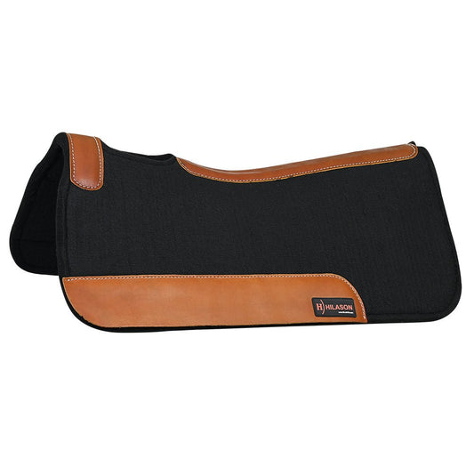 32X32Â  Hilason Western Contoured Horse Saddle Pad Wool Felt Square Black