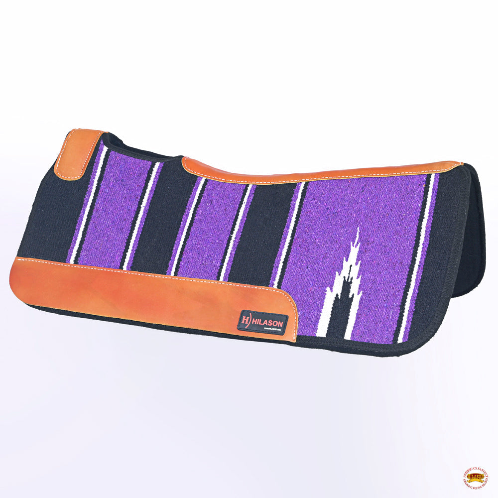 32X32Â  Hilason Western Contoured Horse Saddle Pad Wool Felt Square Black