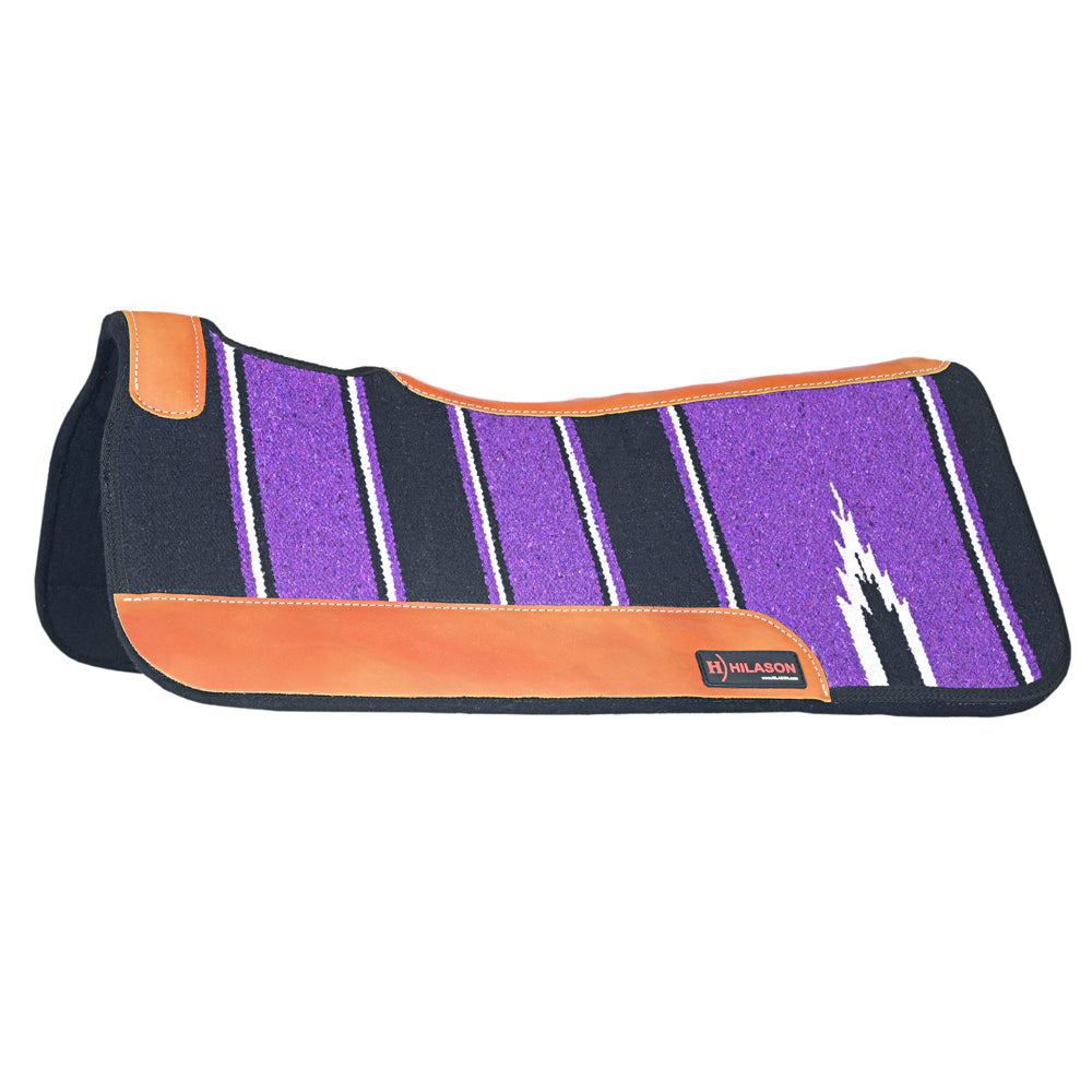 32X32Â  Hilason Western Contoured Horse Saddle Pad Wool Felt Square Black