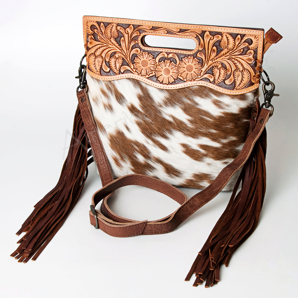 American Darling Clutch Hand Tooled Hair on Genuine Leather Western Women Bag Handbag Purse | Purses for Cute