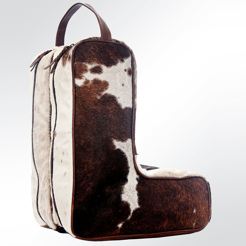 American Darling ADBG354BRW Boot Cover Hair On Genuine Leather Women Bag Western Handbag Purse