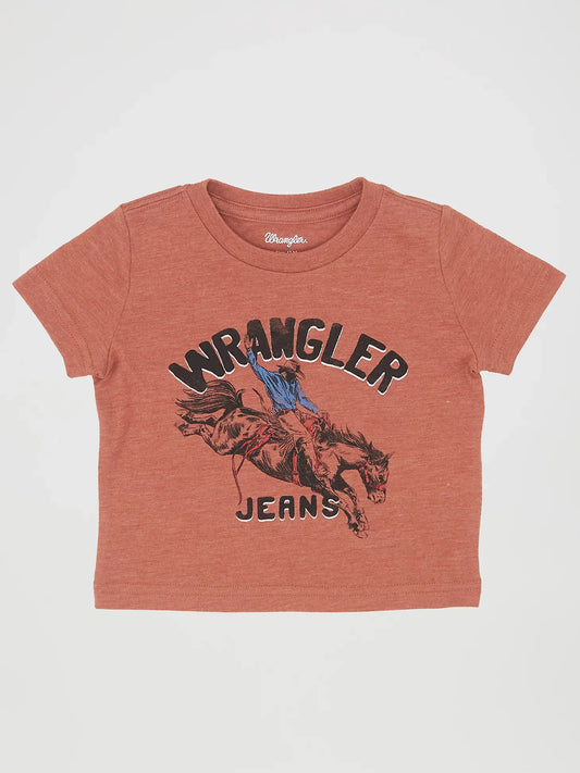 Little Boy's Short Sleeve Graphic T-Shirt in Redwood Heather