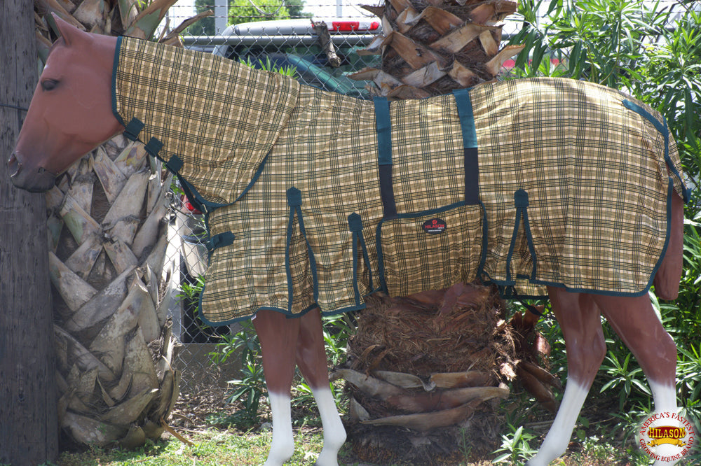 66-84 Inches Hilason Horse Fly Sheet Uv Protect Mesh Bug Mosquito Summer Spring