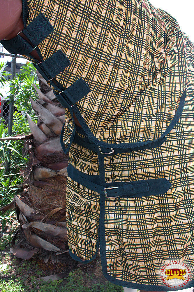 66-84 Inches Hilason Horse Fly Sheet Uv Protect Mesh Bug Mosquito Summer Spring